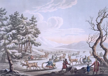 Tungusen verlassen das Winterlager, 1812-13